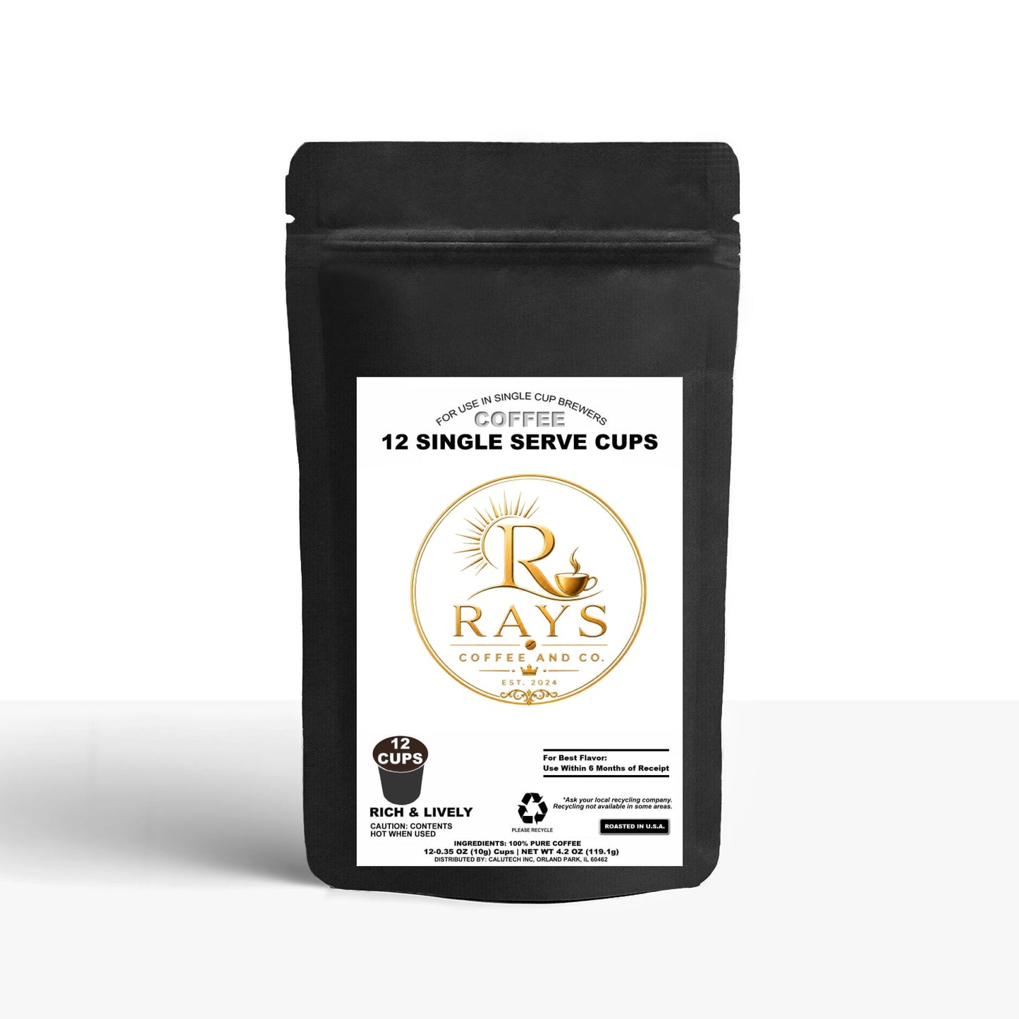 12 Pack Single Serve Coffee Capsules